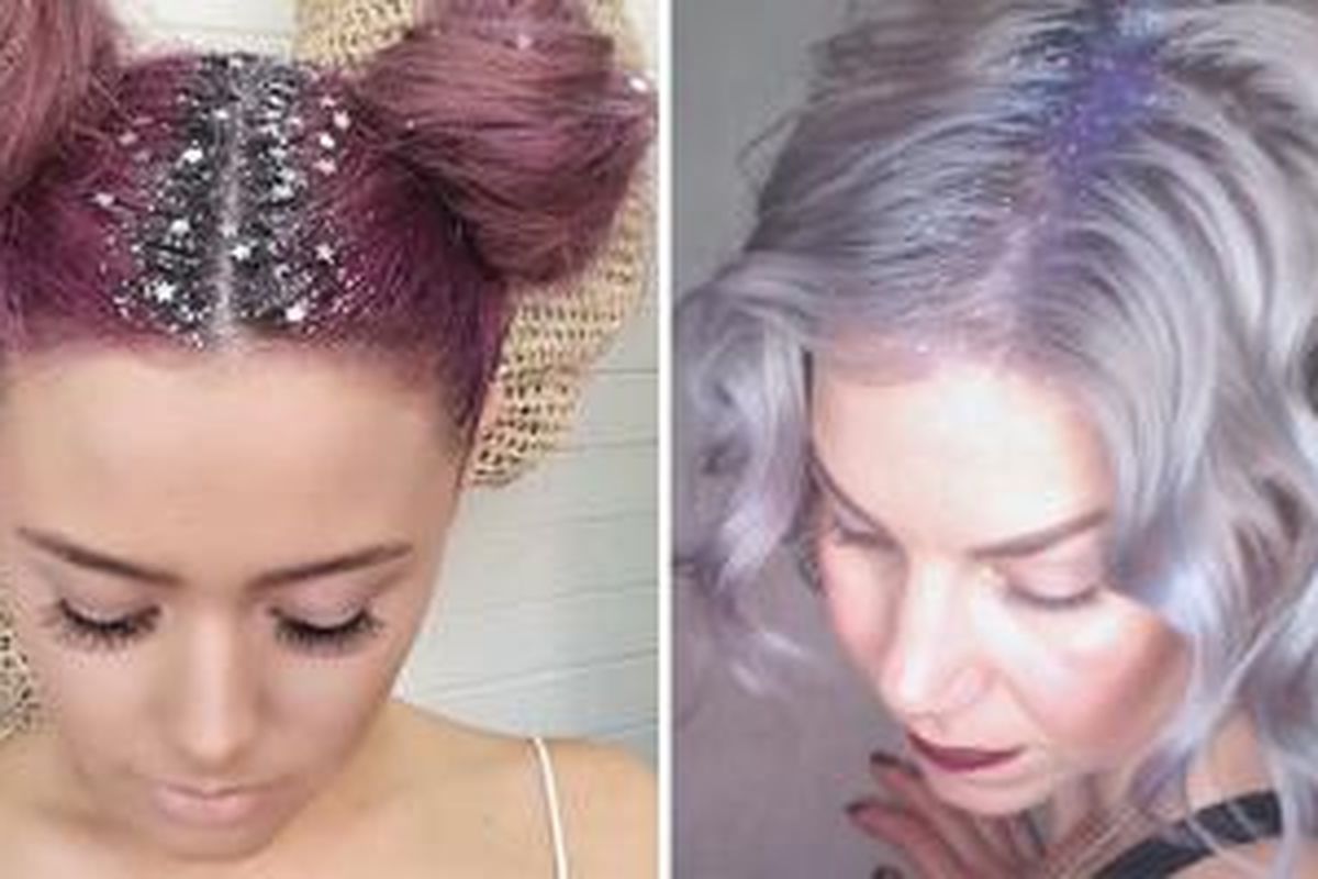 Gaya rambut mengilap, Glitter Roots