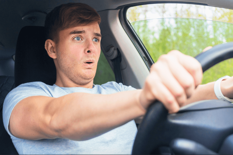 Ilustrasi panic attack saat berkendara