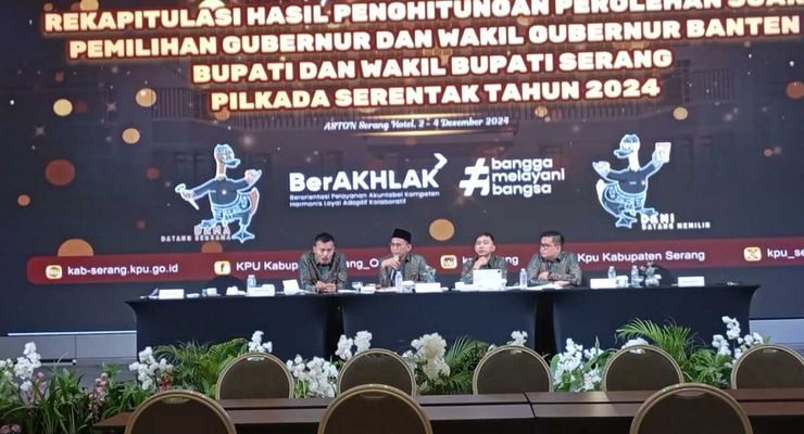 Hasil Rekapitulasi KPU Pilkada Serang: Istri Mendes Ungguli Putra Ratu Atut