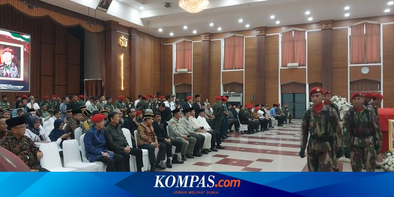 Prabowo dan Panglima TNI Ikuti Prosesi Shalat Jenazah Doni Monardo di Markas Kopassus