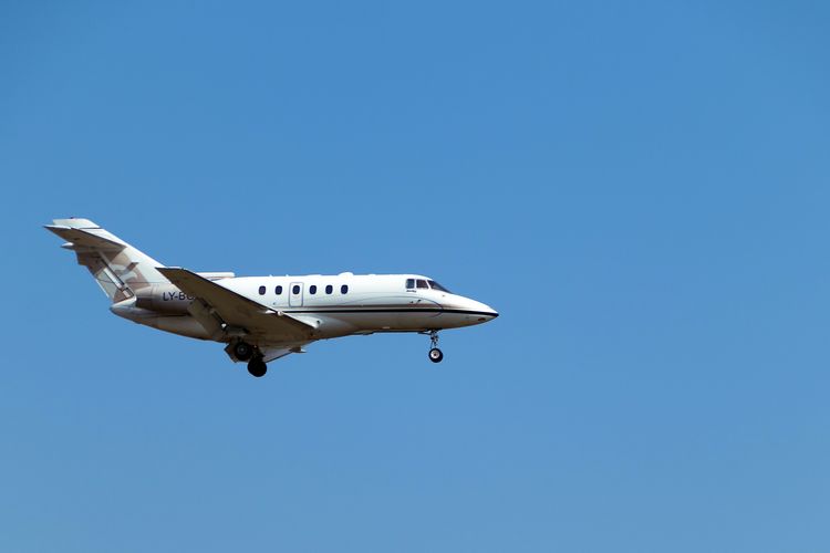 Ilustrasi pesawata jet pribadi.