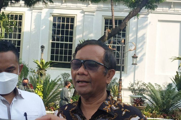 Menkopolhukam Mahfud MD di Kompleks Istana Kepresidenan, Senin (20/6/2022).