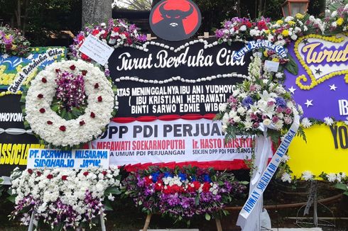 Megawati Kirim Karangan Bunga Duka Cita untuk Ani Yudhoyono