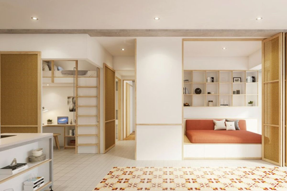 Contoh unit The Loggia, apartemen berkonsep adaptasi hunian Jepang yang dikembangkan oleh Farpoint dan Tokyo Tatemono.