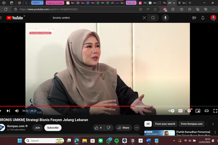 Hilda Turaiza saat memaparkan tips berbisnis fesyen