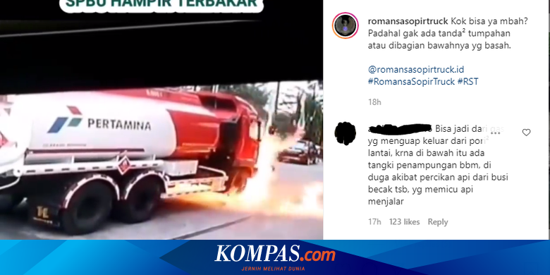 Kasus Api Menyambar Kolong Truk BBM, Ini Kemungkinan Penyebabnya - Vimarsana News
