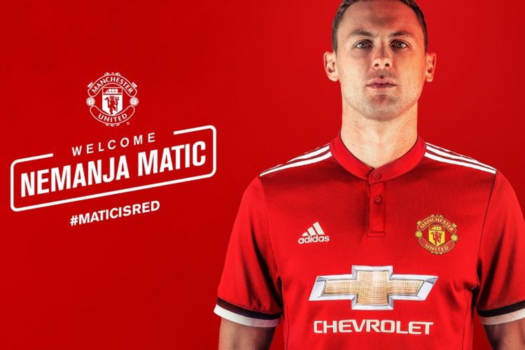 Nemanja Matic resmi menjadi pemain Manchester United, Senin (31/7/2017).