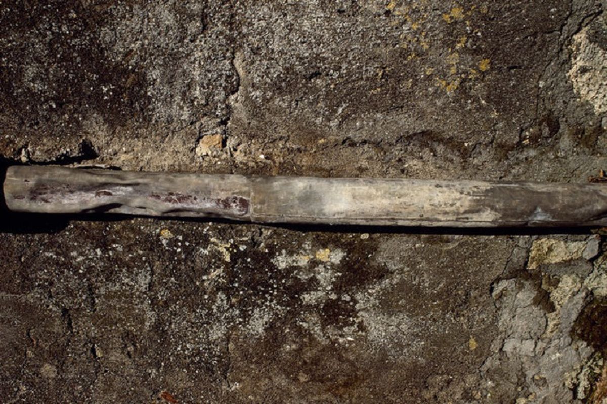 Italy, Pompeii. An original Roman lead pipe. (Photo by PHAS/UIG via Getty Images)
