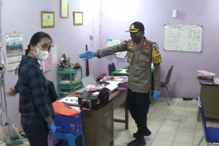 Polres Polewali Mandar, lokasi penembakan tersangka kasus pelecehan seksual yang hendak menikam polisi, Jumat (23/4/2021).