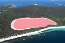 Danau Hillier, Danau Berwarna Merah Muda di Australia