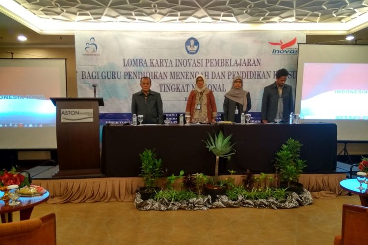 Direktur PG Dikmen dan Dikaus (kedua dari kiri) saat membuka lomba inovasi pembelajaran di Jakarta Rabu (27/11/2019)