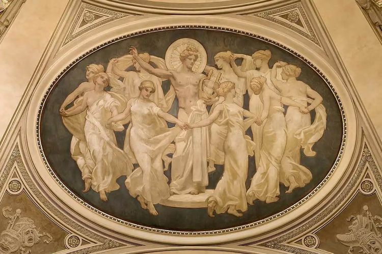 Lukisan Apollo dan Sembilan Muse karya John Singer Sargent (1921).