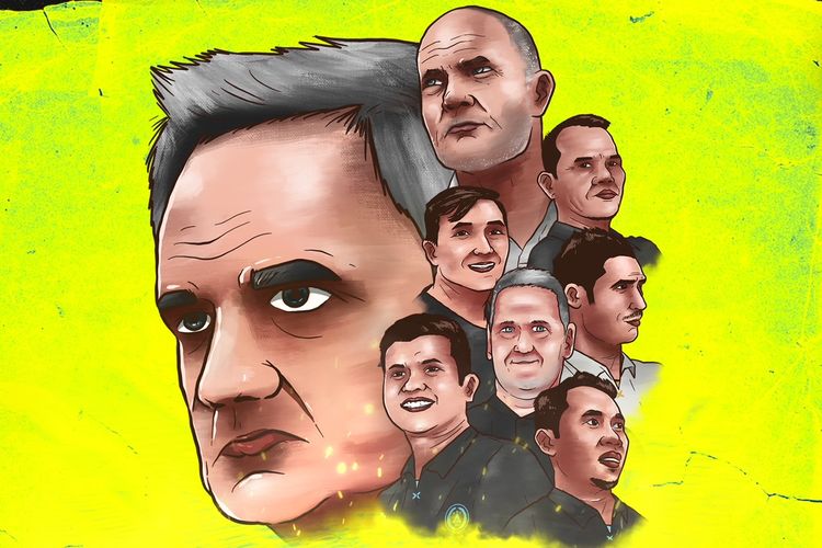 Karikatur pelatih PSS Sleman asal Rumania, Marian Cucchiaroni Mihail dan staffnya untuk mengarungi musim depan.