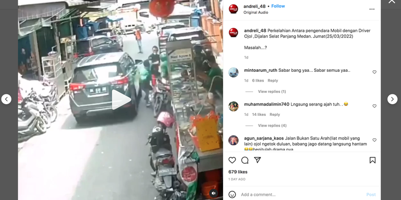 Viral video pengendara driver ojol aniaya pengemudi mobil