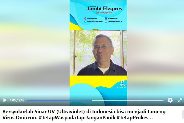 Sinar UV diklaim jadi faktor penghambat penularan Omicron di Indonesia