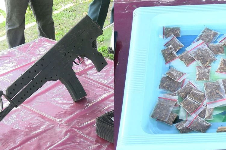 Kejar Pelaku Bom Ikan, TNI AL Temukan Senjata Rakitan Mirip SS1 dan 25 Paket Tembakau Gorilla