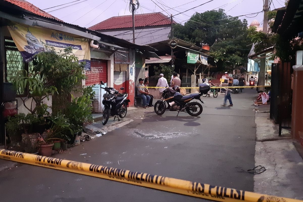 Lokasi penyiraman air keras di Kembangan Jakarta Barat, Jumat (15/11/2019)