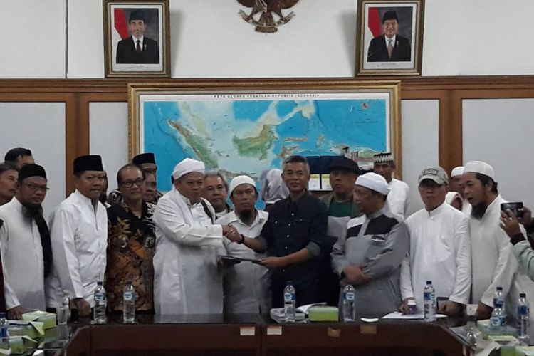 Audiensi KPU bersama perwakilan FUI di kantor KPU, Menteng, Jakarta Pusat, Jumat (1/3/2019).