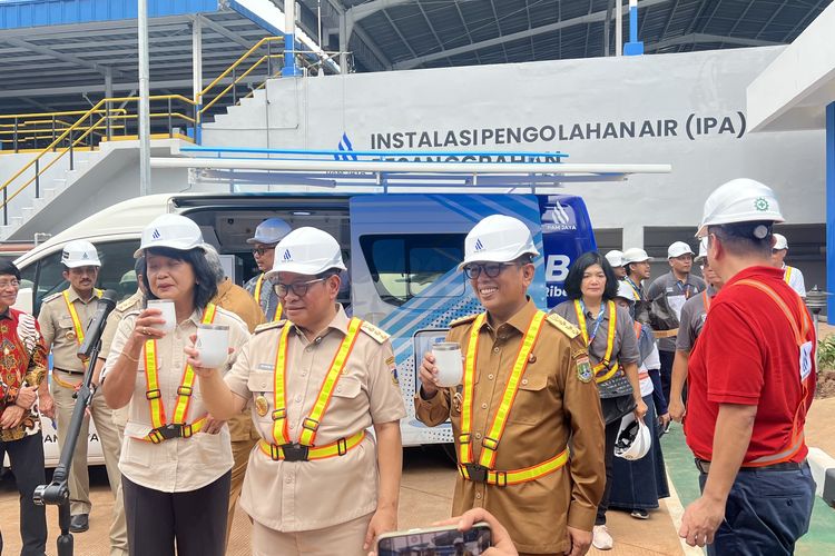 Gubernur DKI Jakarta Pramono Anung meresmikan Instalasi Pengolahan Air (IPA) Pesanggrahan, Kecamatan Cilandak, Jakarta Selatan, Selasa (9/9/2025).