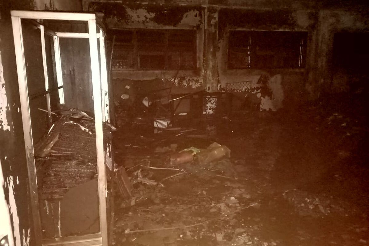 Ruangan SD Kardina Masa di Jalan Kalimantan, Kota Blitar terbakar pada Rabu (21/2/2024) dini hari.