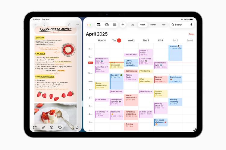 Tampilan multitasking iPadOS 26.