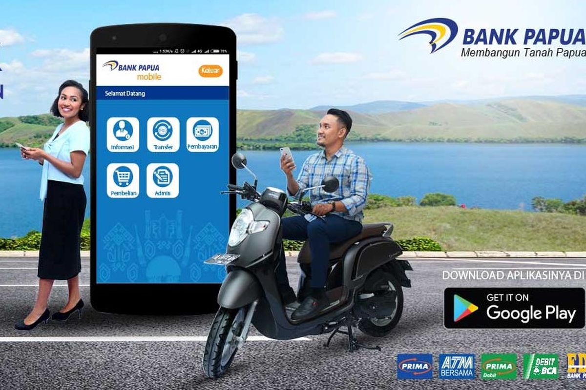 Ilustrasi cara daftar mobile banking Bank Papua.