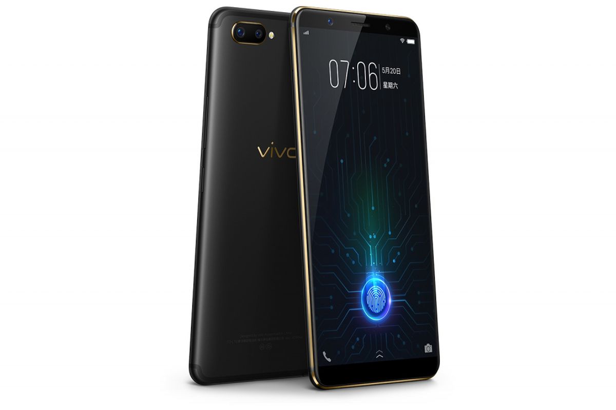 Ponsel pertama di dunia dengan pemindai sidik jari yang menyatu dengan layar (in display fingerprint scanner), Vivo X20 Plus UD.