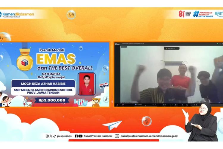 Kisah Reza, Bangkit Raih Emas dan Predikat Terbaik Matematika OSN 2026