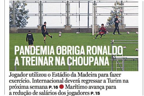 Keluar Karantina, Cristiano Ronaldo Latihan di Stadion Madeira