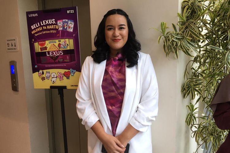 Psikolog anak dan praktisi play therapy, Anastasia Satriyo, M.Psi, dalam acara peluncuran Lexus edisi spesial BT21, di Jakarta Selatan, Jumat (10/10/2025).