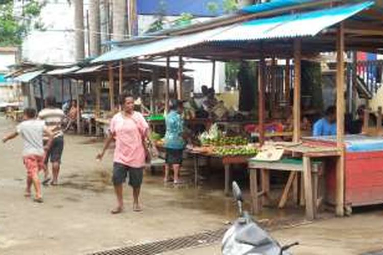 Lokasi sementara Pasar Mama Papua di Kota Jayapura