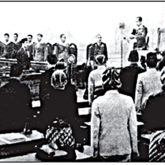 Sidang pertama BPUPKI pada 29 Mei 1945 di Gedung Chuo Sangi In di Jalan Pejambon 6, Jakarta yang Sekarang menjadi Gedung Pancasila.