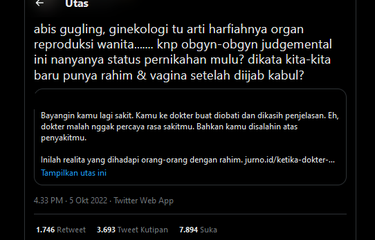 ramai soal obgyn tanya status menikah, ini alasannya
