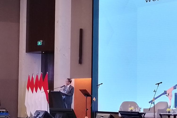 Menkopolhukam Mahfud MD dalam Forum Diskusi Keberagaman Menjadi Kekuatan Wujudkan Pemilu Bersih di Hotel Pullman, Kota Bandung, Rabu (13/9/2023).