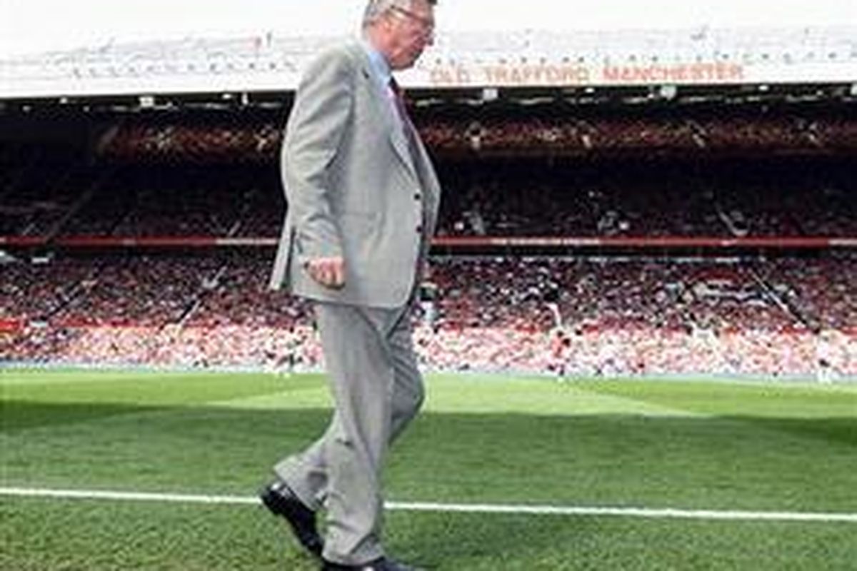 Pelatih Manchester United, Alex Ferguson.