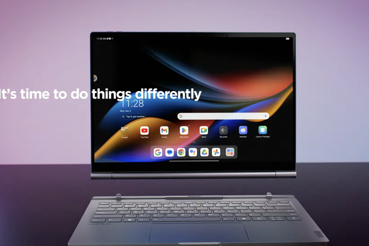 Lenovo memperkenalkan laptop konvertibel 2-in-1 terbarunya, yakni ThinkBook Plus Gen 5 Hybrid, dalam ajang pameran teknologi tahunan, Consumer Electronics Show (CES) 2024 di Las Vegas, AS