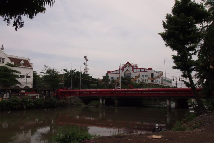 Suasana kawasan wisata kota tua yang berada di wilayah Pahlawan, Jawa Timur.