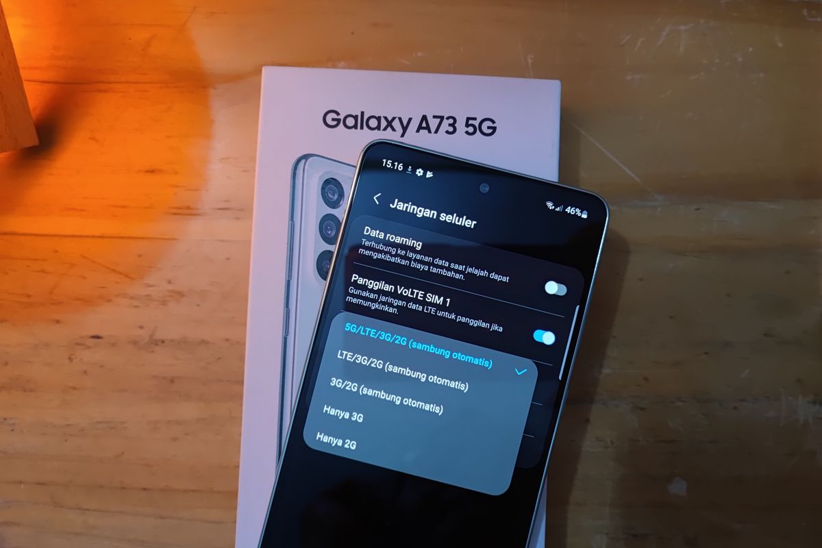 Sesuai namanya, Samsung Galaxy A73 sudah mendukung jaringan 5G di Indonesia.