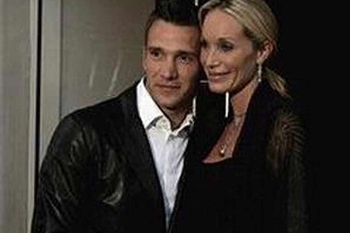 Andriy Shevchenko dan istrinya.