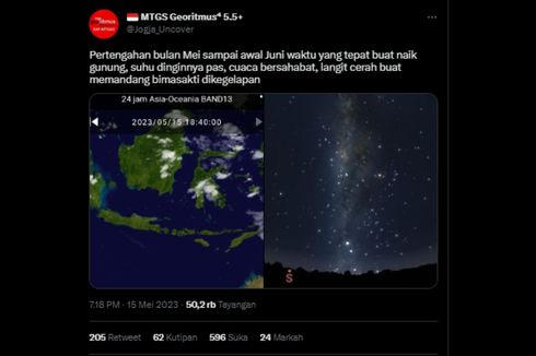 Ramai soal Mei dan Juni 2023 Cocok Naik Gunung karena Suhu Dingin, Ini Kata BMKG