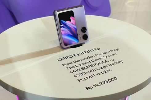 Bisa Dibuka Tutup 400.000 Kali, Berikut Harga dan Spesifikasi Oppo Find N2 Flip