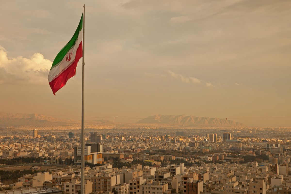 Ilustrasi Iran, bendera Iran