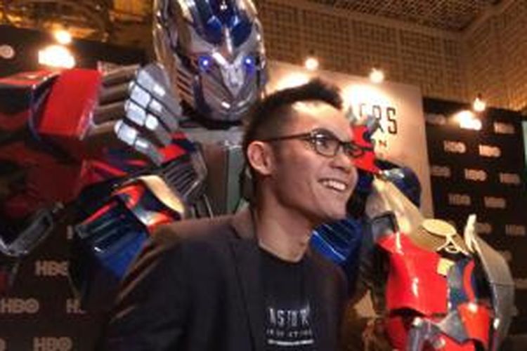 Ben Kasyafani diabadikan usai acara buka puasa bersama dan pemutaran film Transformers: Age of Extinction oleh HBO Asia, di UOB Plaza, Jakarta Pusat, Kamis (2/6/2015) malam.