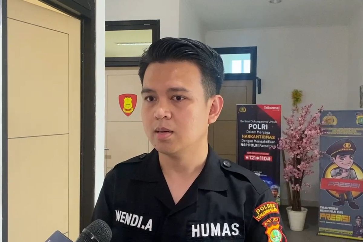 Kasi Humas Polresta Tangerang Selatan Iptu Wendi Afrianto saat ditemui di kantornya, Rabu (21/2/2024). 