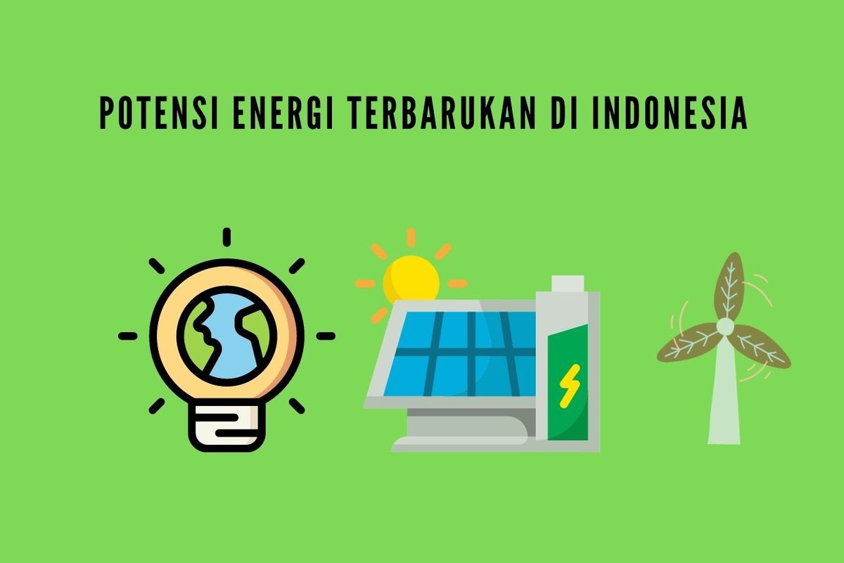 Ilustrasi potensi energi terbarukan di Indonesia.