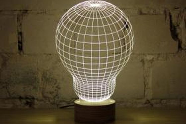 Bulbing, lampu dua dimensi yang tampak seperti tiga dimensi hasil desain Nir Chehanoswki dari Studio Cheha.