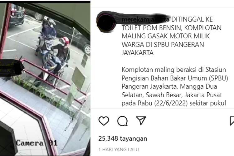 Viral, Video Motor Dicuri Saat Terparkir Di SPBU, Ini Penjelasan Pertamina