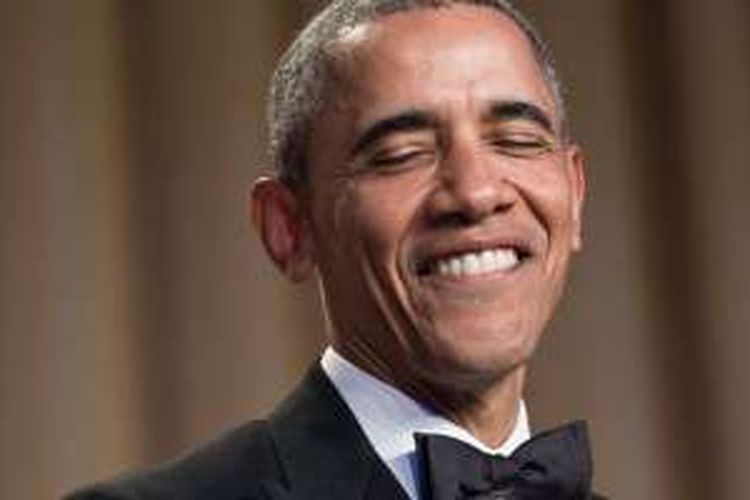 Presiden Obama dalam acara White House Corespondent Dinner