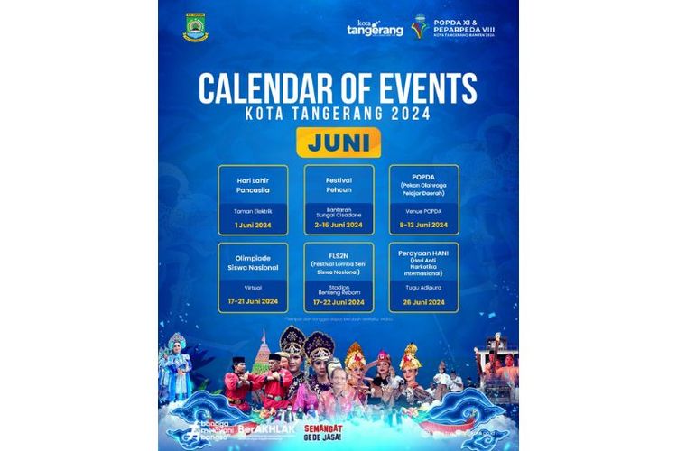 Kalender kegiatan bulan Juni 2024 di Kota Tangerang