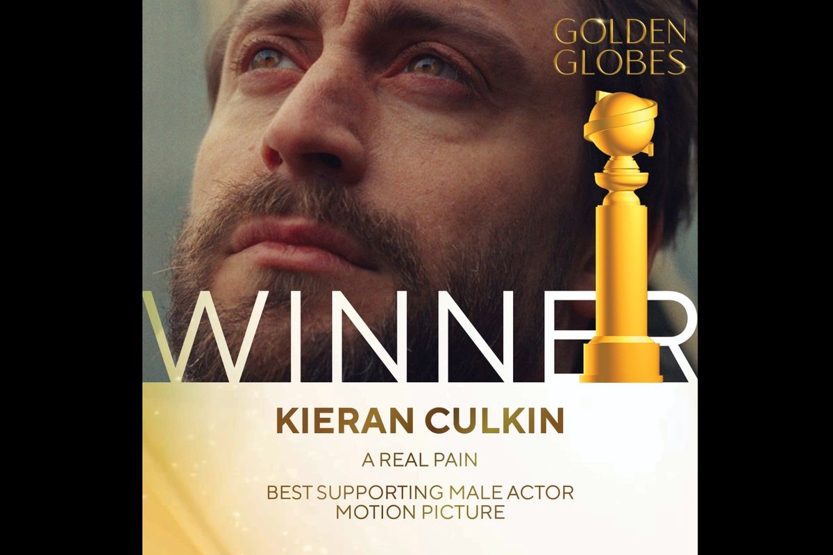 Aktor Kieran Culkin menjadi pemenang dalam kategori Best Supporting Male Actor - Motion Picture di Golden Globe Awards 2025.